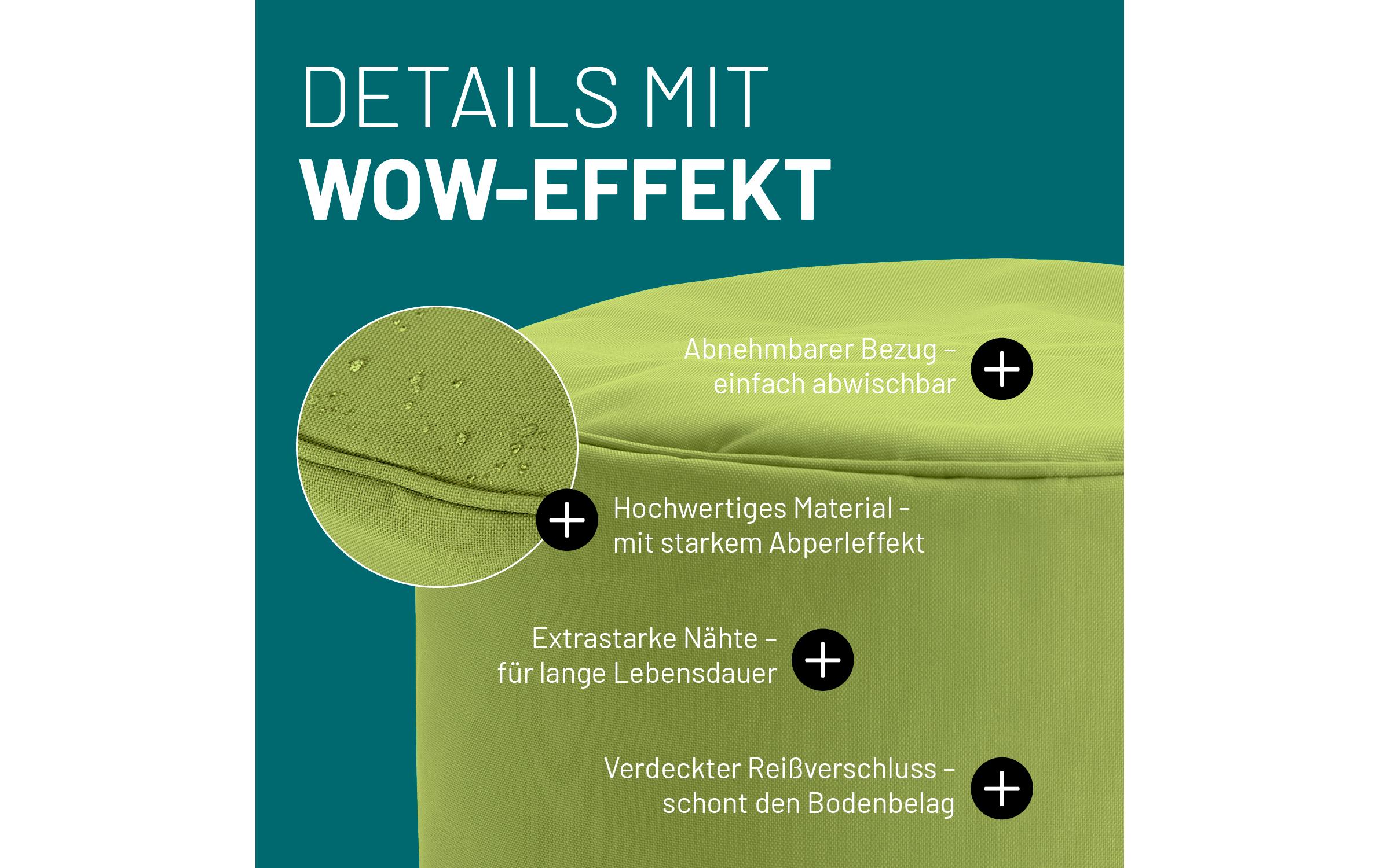 Sitzsack 45 x 25 cm, GrünHocker Pouf