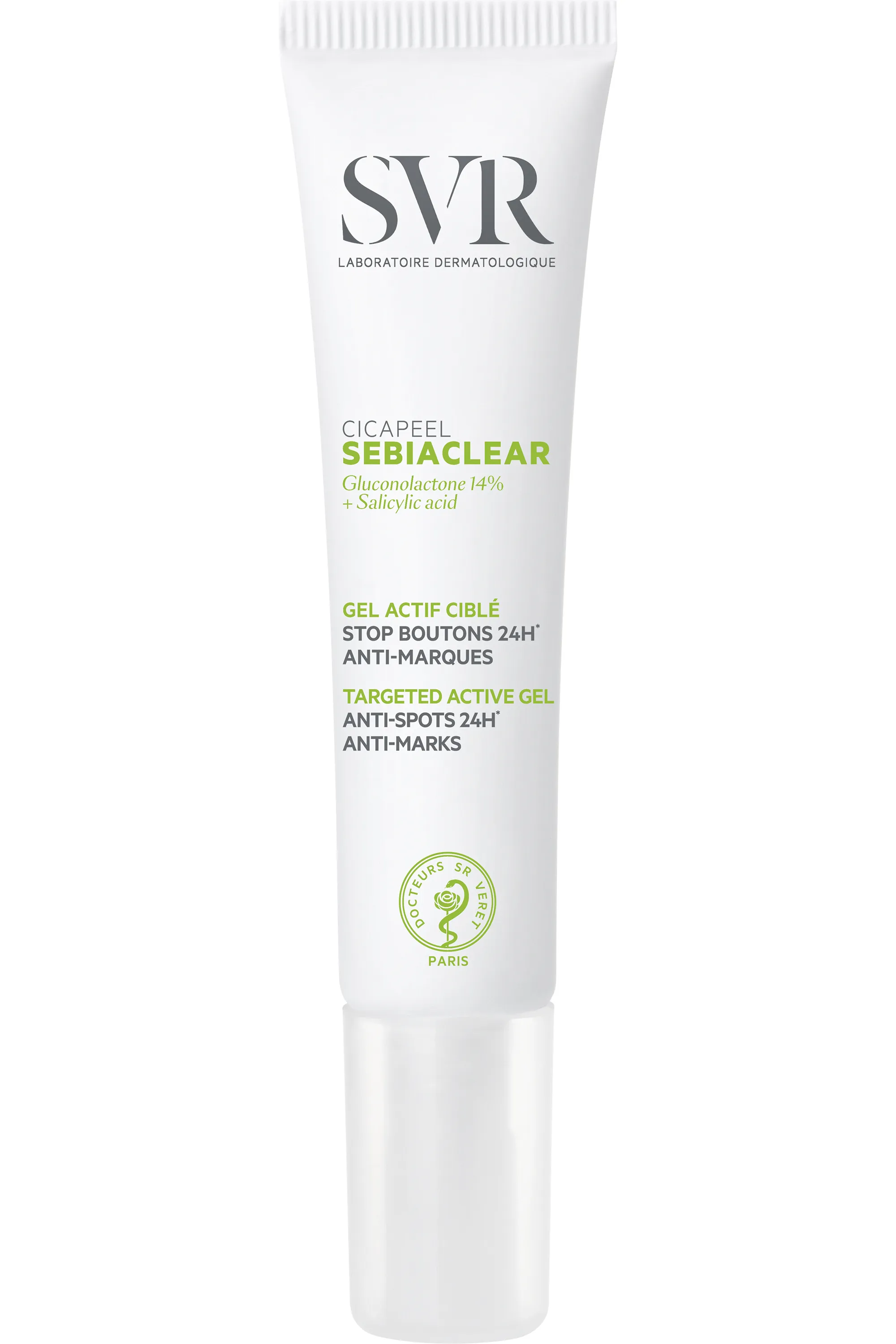 SVR Gel actif ciblé stop-boutons anti-marques Sebiaclear Cicapeel-15 ml