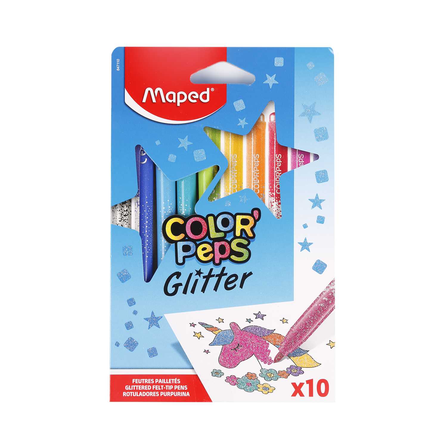 Maped Fasermalstifte COLOR'PEPS Glitter 10er