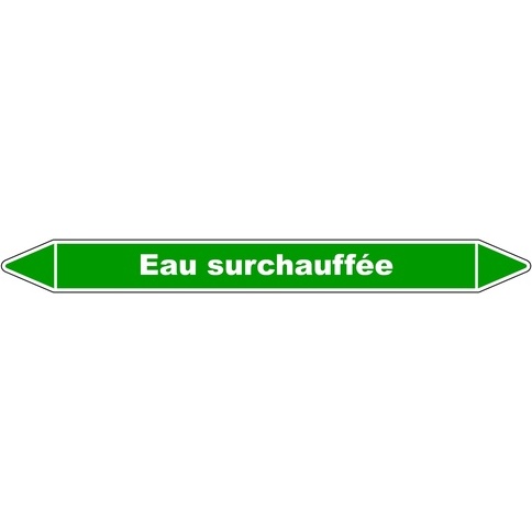 Marqueur - Tuyauterie Eau Surchauffée - Vinyle Laminé - NFX 08-105