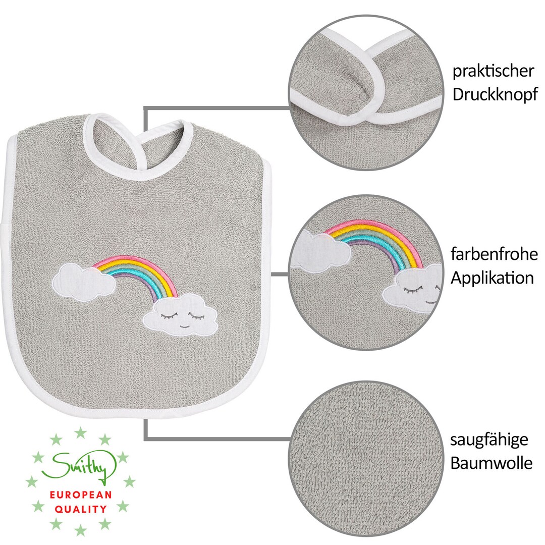 Smithy Frottier-Set WOLKE 3-teilig grau