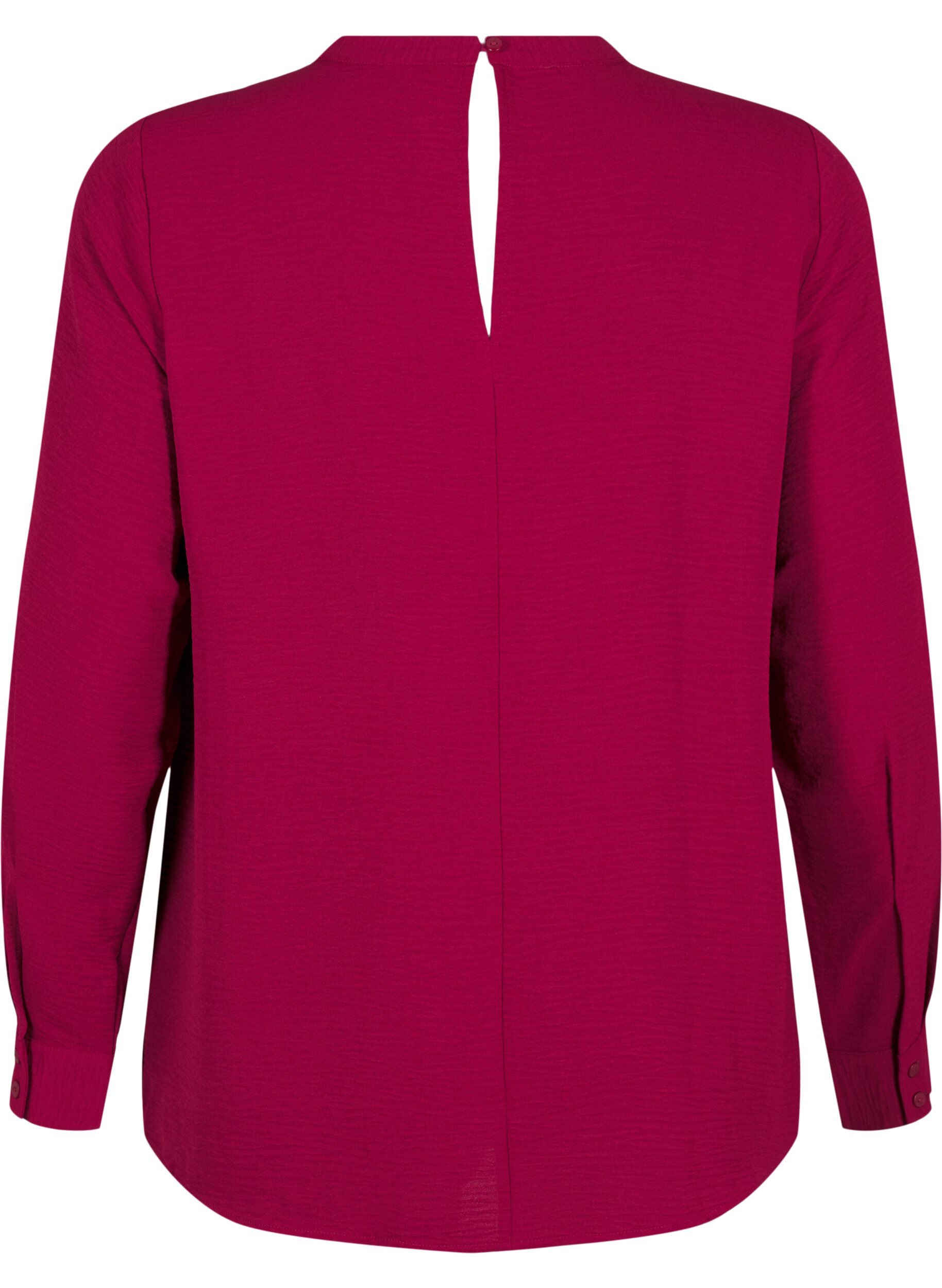 Bluse med blondedetalje