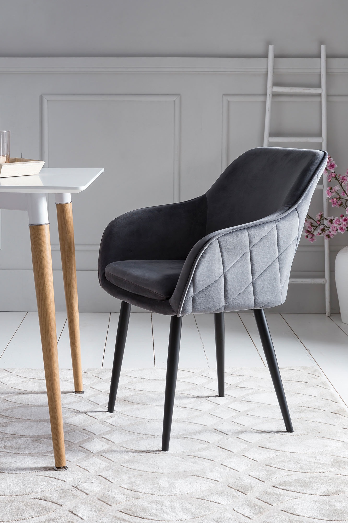 SalesFever Eckbankgruppe »Eckbankgruppe im Landhausstil« Set, 6 Stk. tlg. Rückenfläche mit aufwändiger Rautensteppung