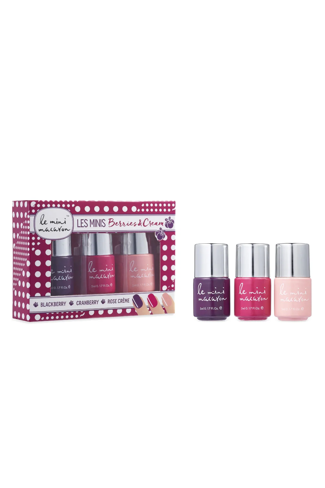 Le Mini Macaron Les Minis Trio Gel Polish berries cream