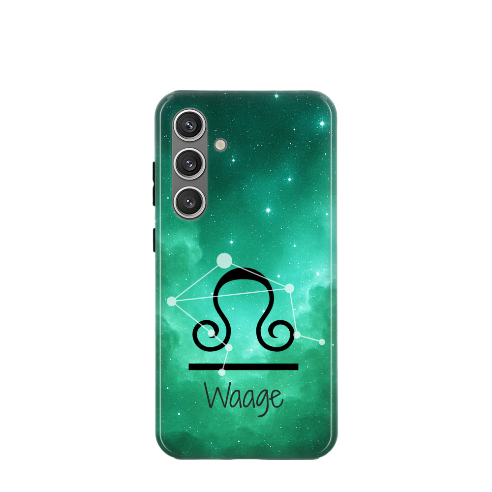 Samsung Galaxy S24 Plus Hybrid (Kunststoff / Gummi) Hülle Waage 2 - Grün