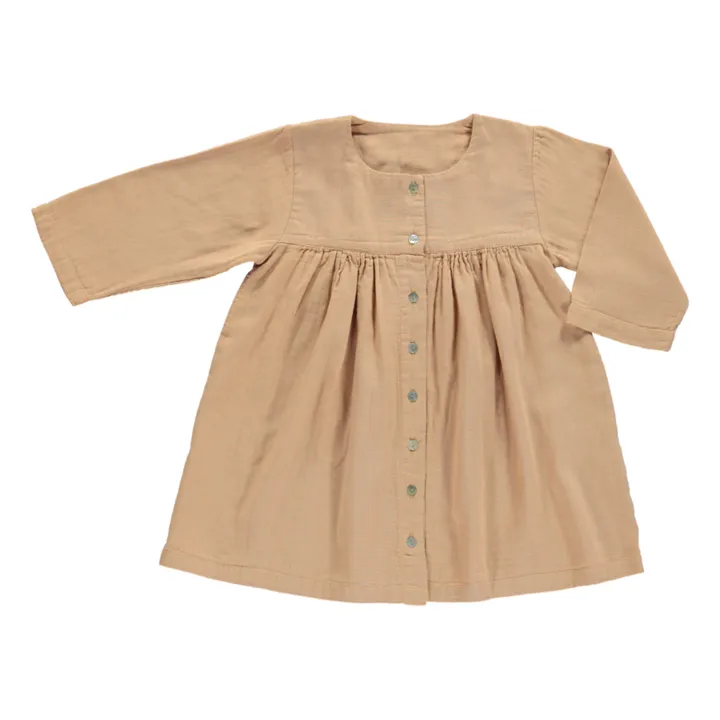 Poudre Organic Robe Double Gaze Coton Aubepine | Camel