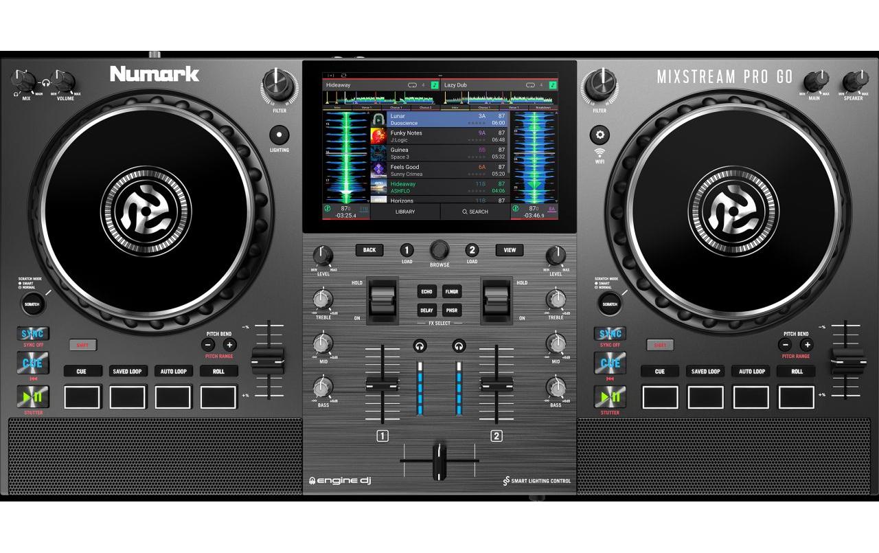 DJ-Controller MixStream Pro Go<br>Akkubetriebener, eigenständiger Streaming-DJ-Controller