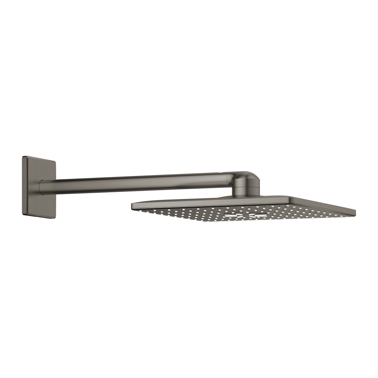Grohe Rainshower hoofddouche vierkant met douchearm wandmontage met 2 straalsoorten brushed hard graphite