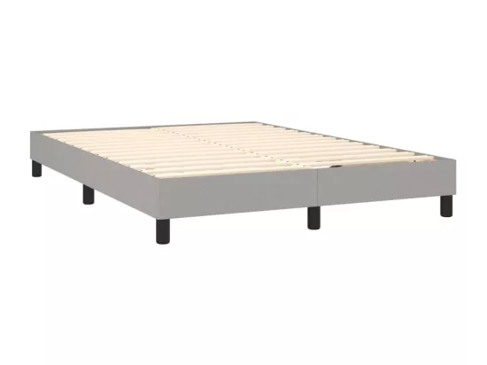 Sommier à lattes de lit Gris clair 140x200 cm Tissu