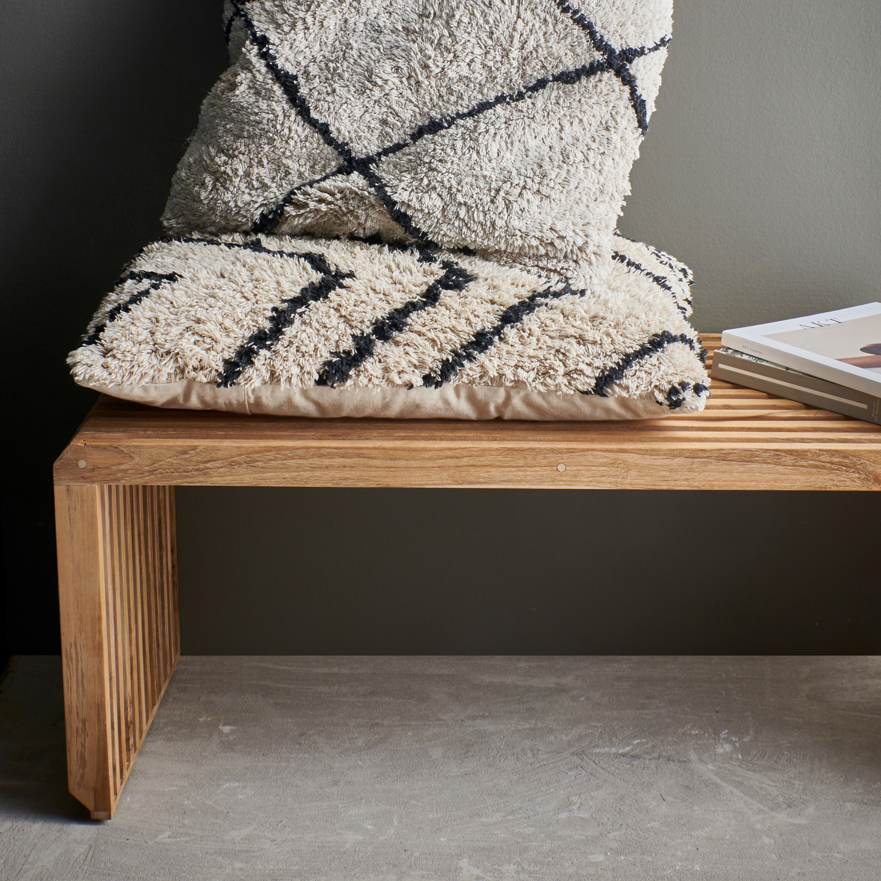 HKliving Slatted Bankje B 96 cm - Teak