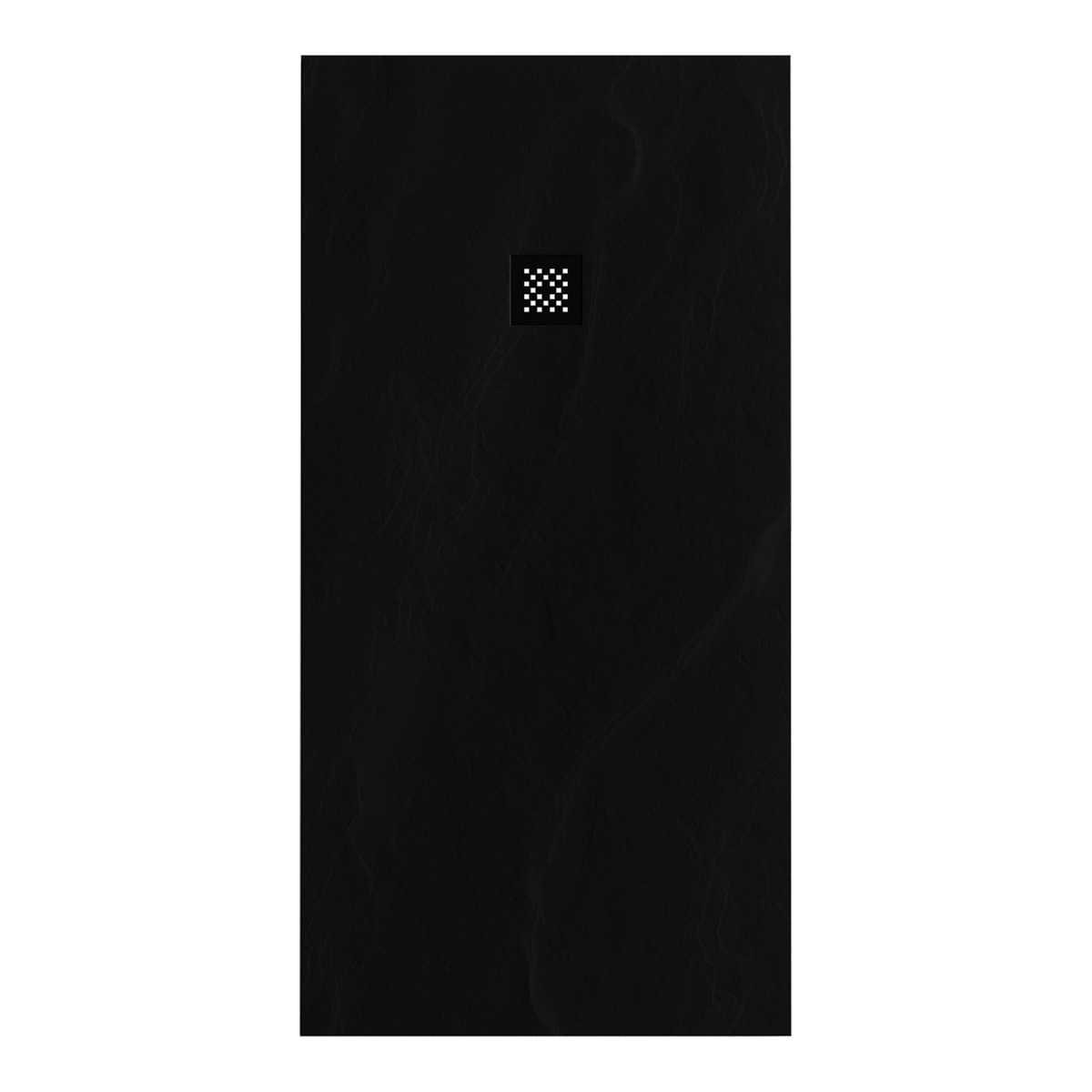 Brauer Asteroid douchevloer 90x180cm mineraalmarmer zwart mat