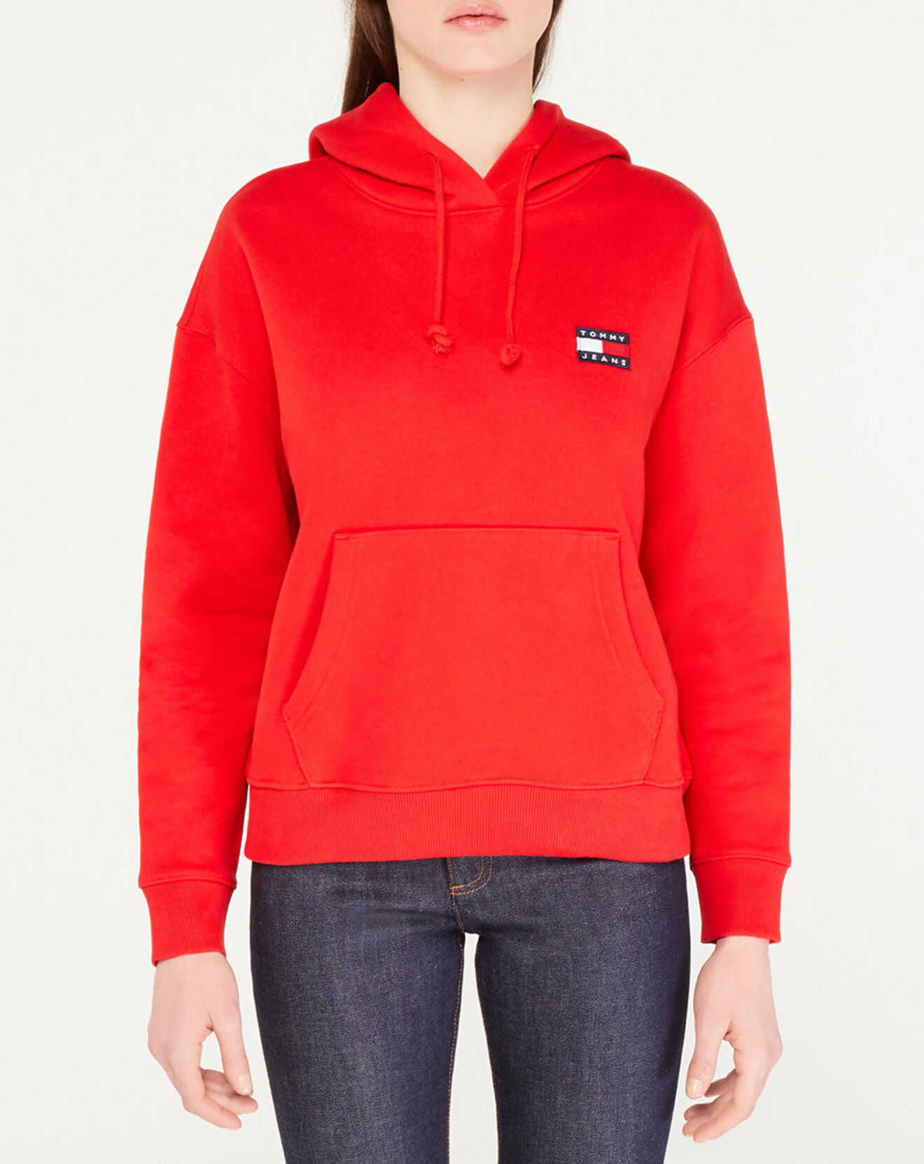 Tommy Jeans Sweat à capuche tommy badge rouge