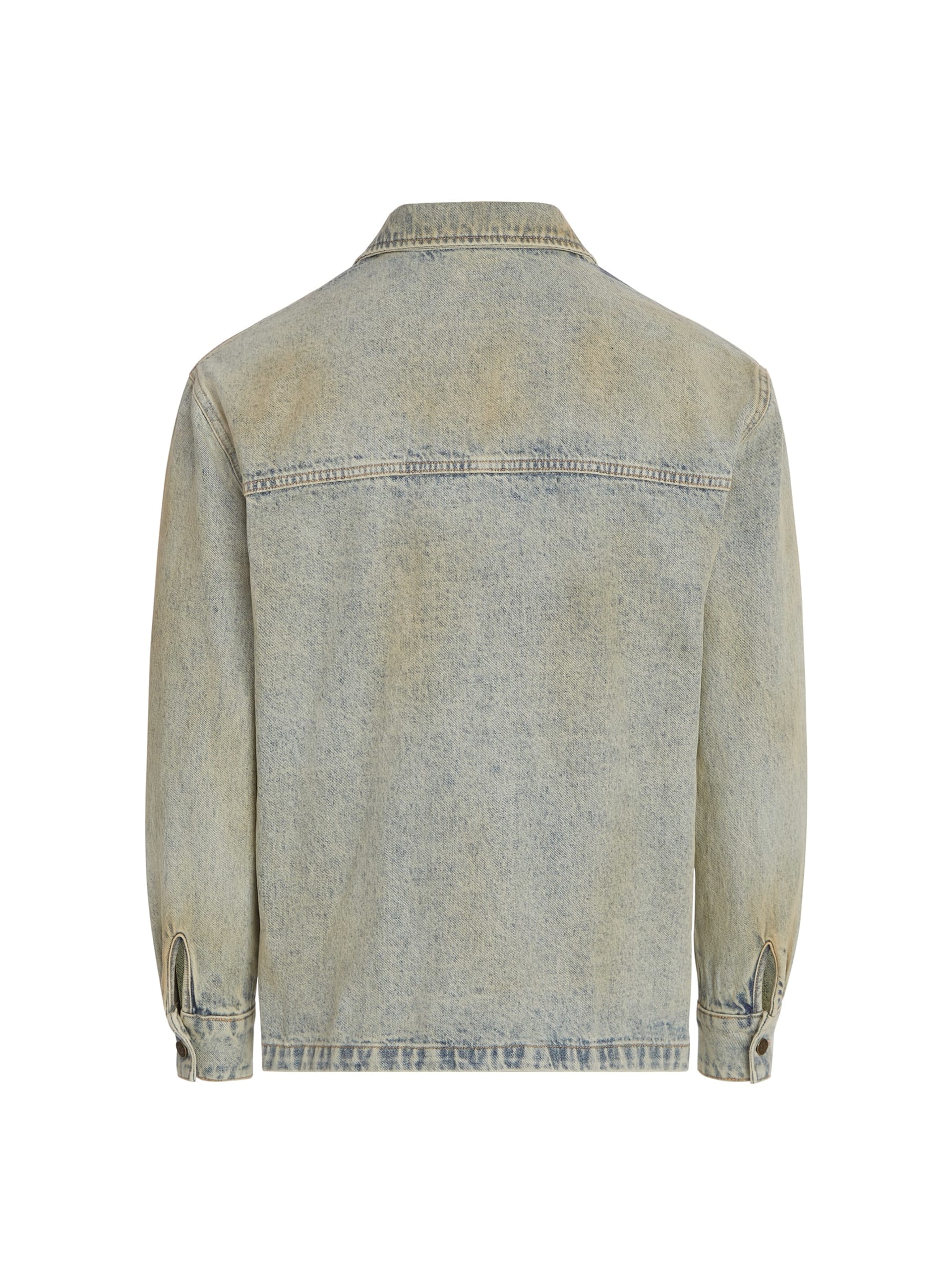 camisa utilitária jeans