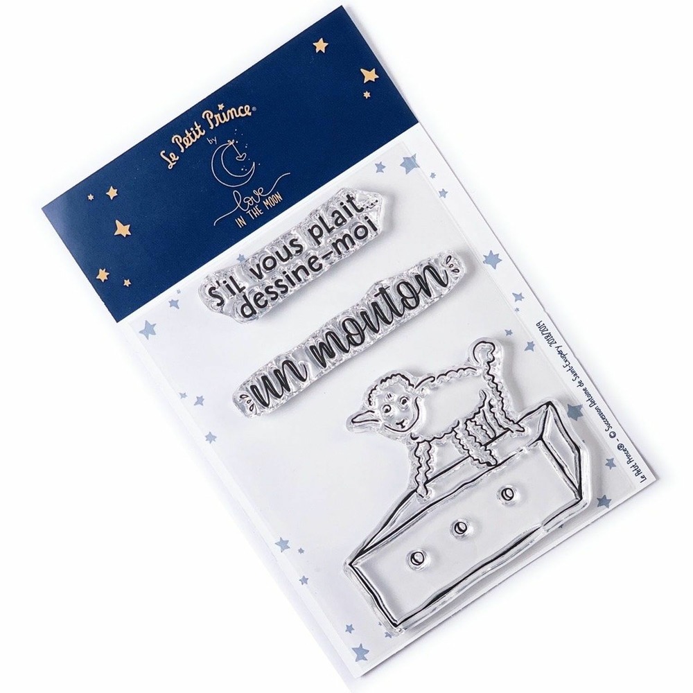 3 tampons transparents le petit prince - mouton