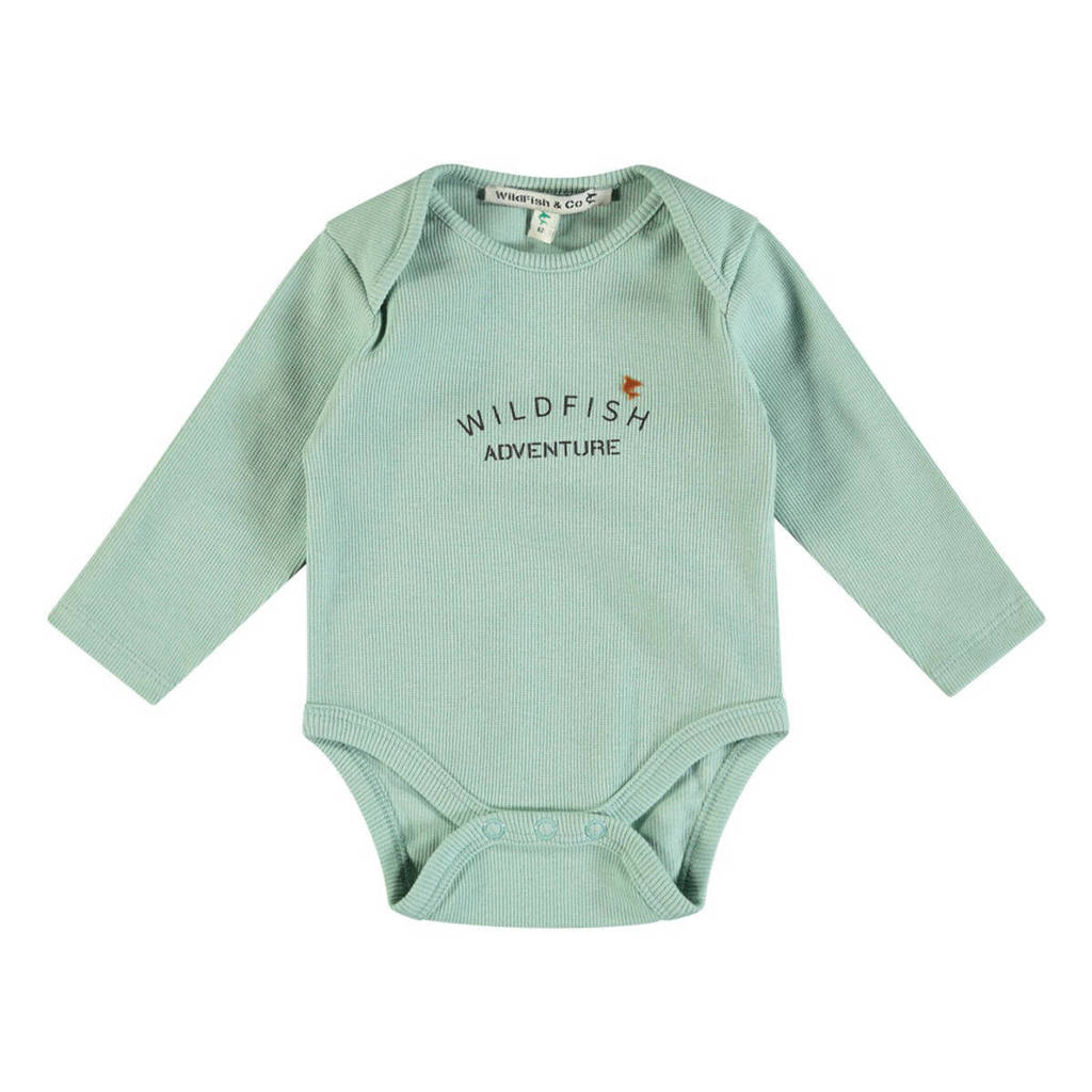 Wildfish romper met printopdruk blauw