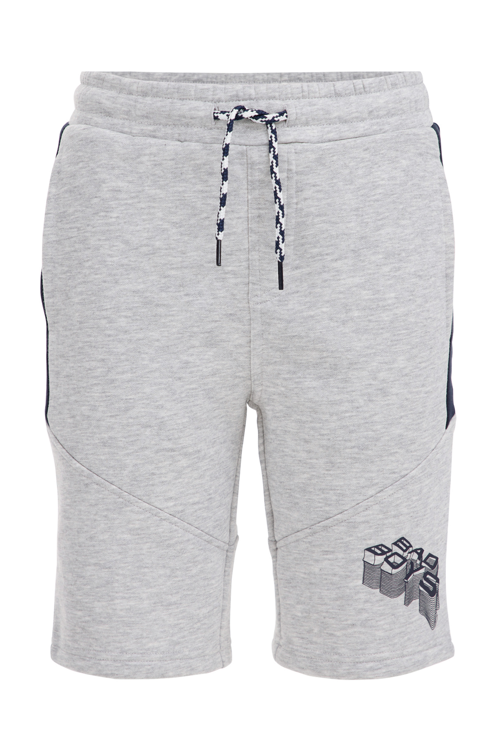 Jongens sweatshort met tapedetail Bad Boys Lichtgrijs gemeleerd