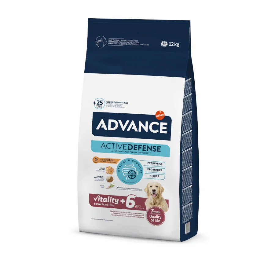 Ração para cães Advance Active Defense Maxi Senior Vitality com frango e arroz