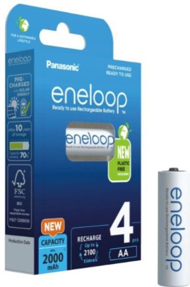Panasonic - Eneloop - Oplaadbare Batterijen - 4 Stuks - 2000 mAh