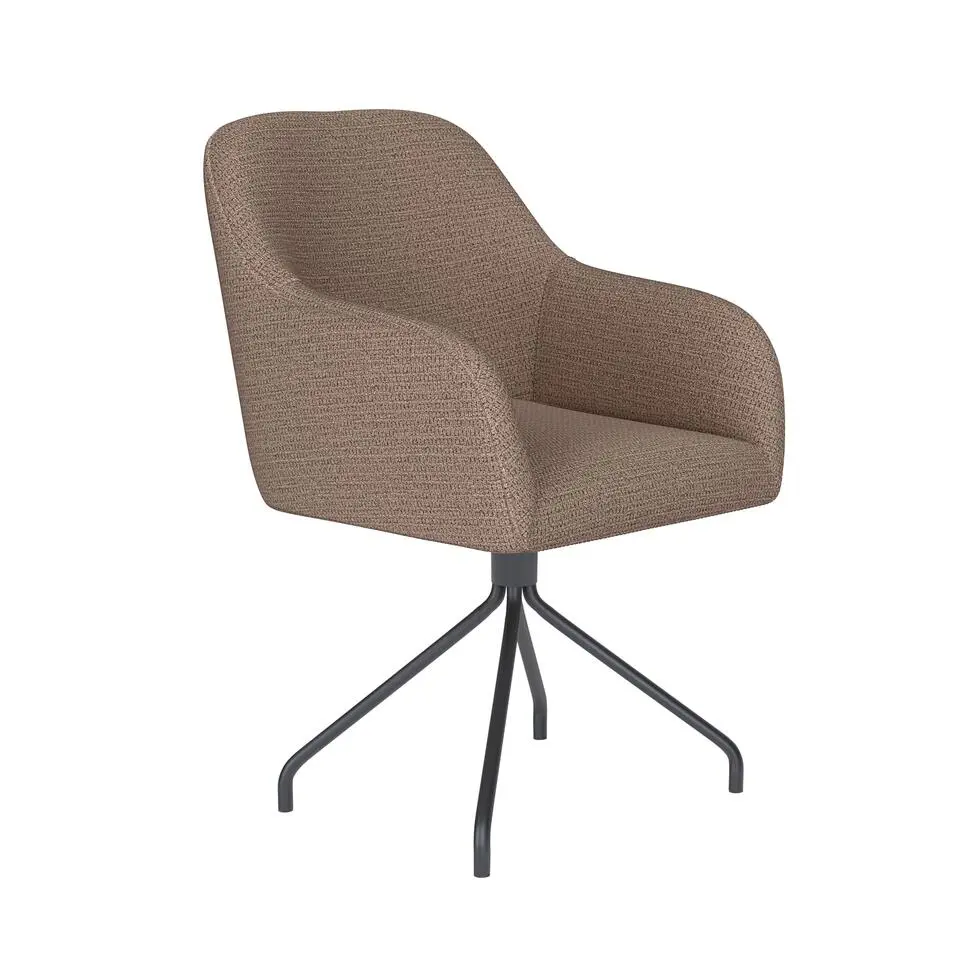Housecraft Otis Eetkamerstoel Draaibaar Metaal Spider Taupe