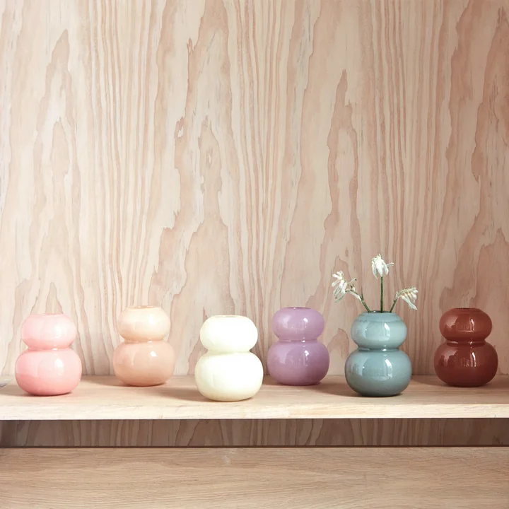 OYOY - Lasi Vase small, H 23 cm, taupe