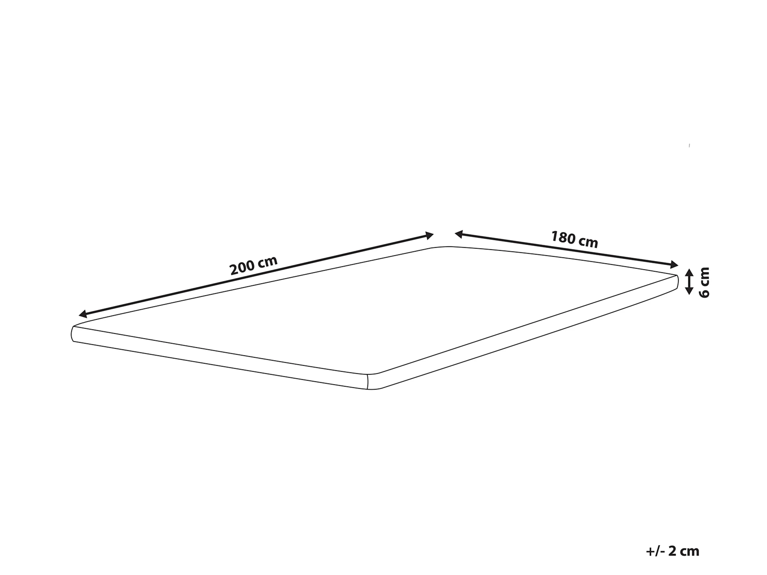 Traagschuim topmatras DAZZEL 180 x 200 cm