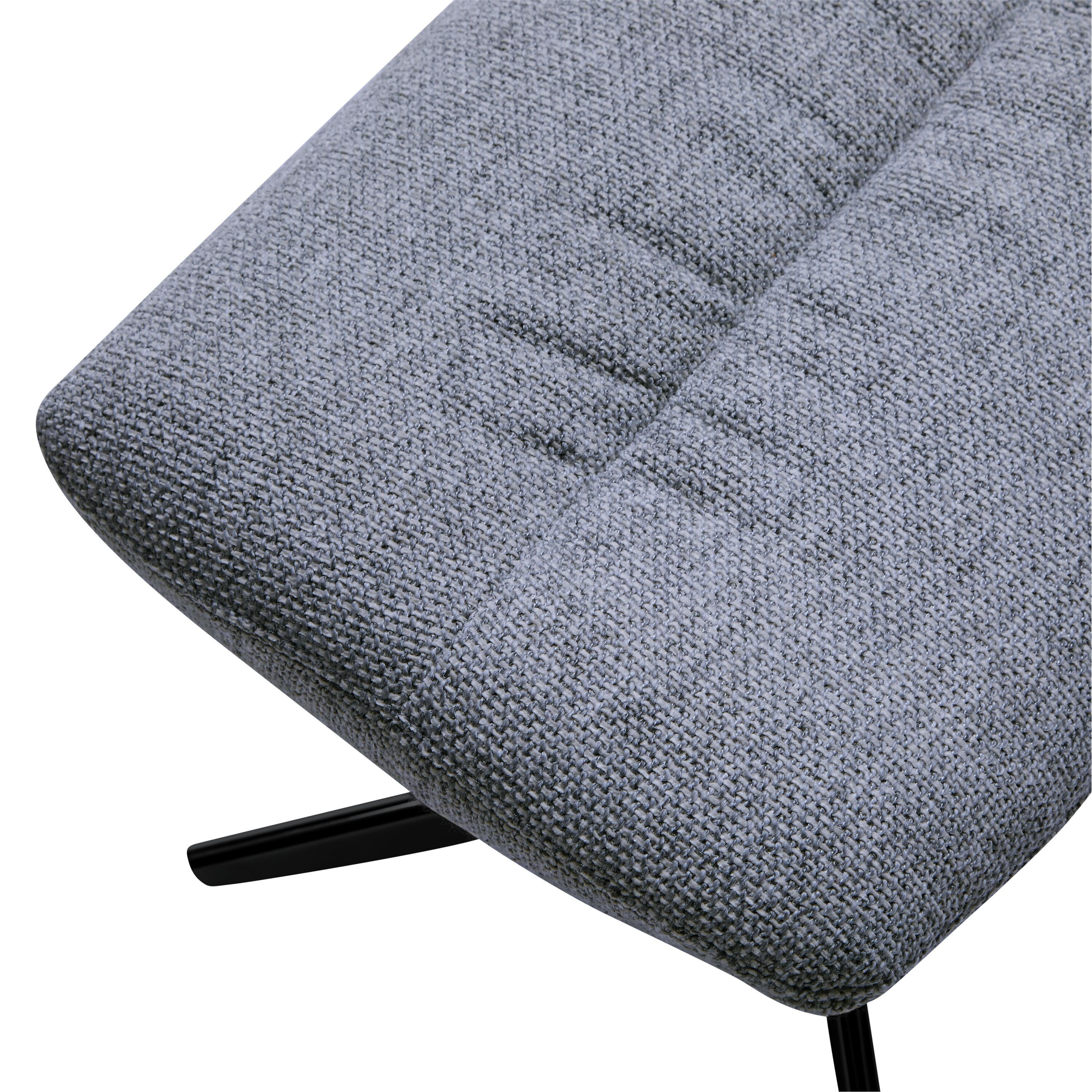 ARNOLD Hocker - Grau / B: 55.0 cm x T: 37.0 cm x H: 43.0 cm