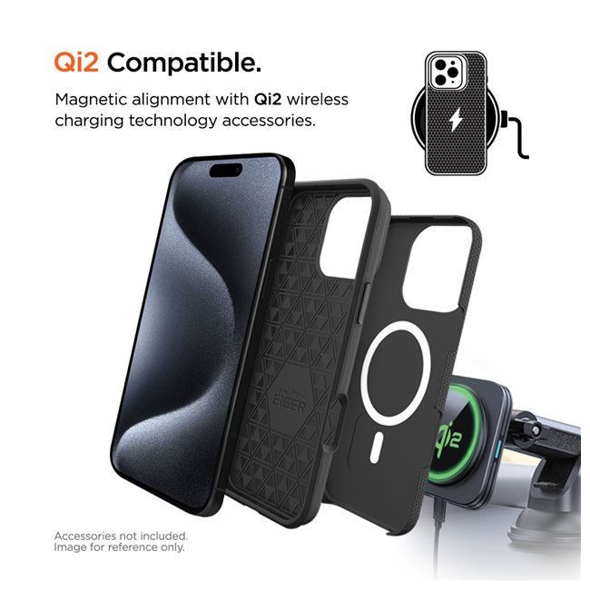 iPhone 15 Pro Max MagSafe North Case Premium Hybrid Schutzhülle (EGCA00692) - Schwarz