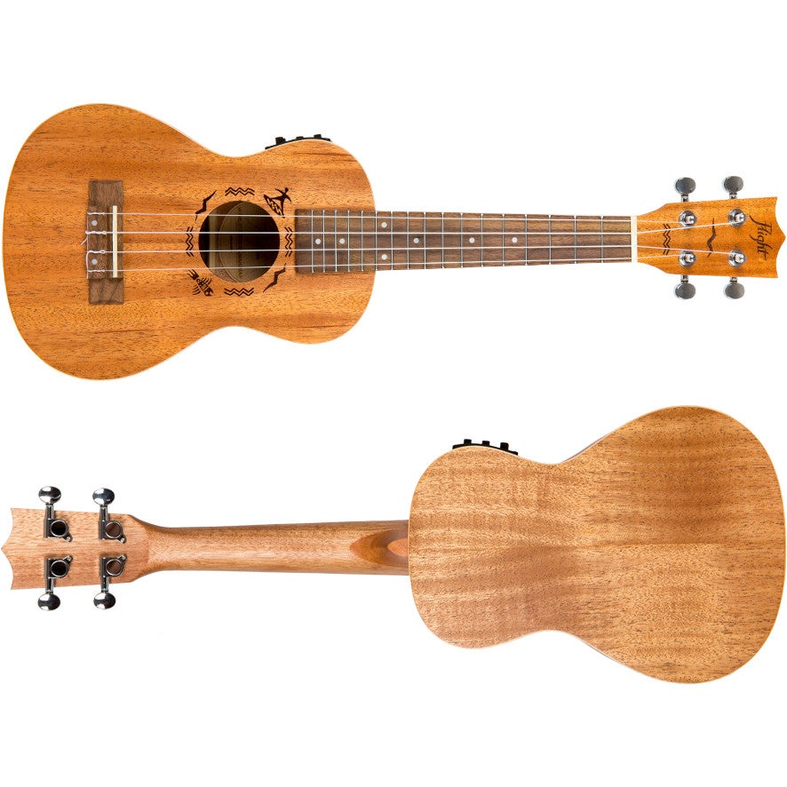 Flight Designer Series DUC523 elektrisch-akoestische concert ukelele met gigbag