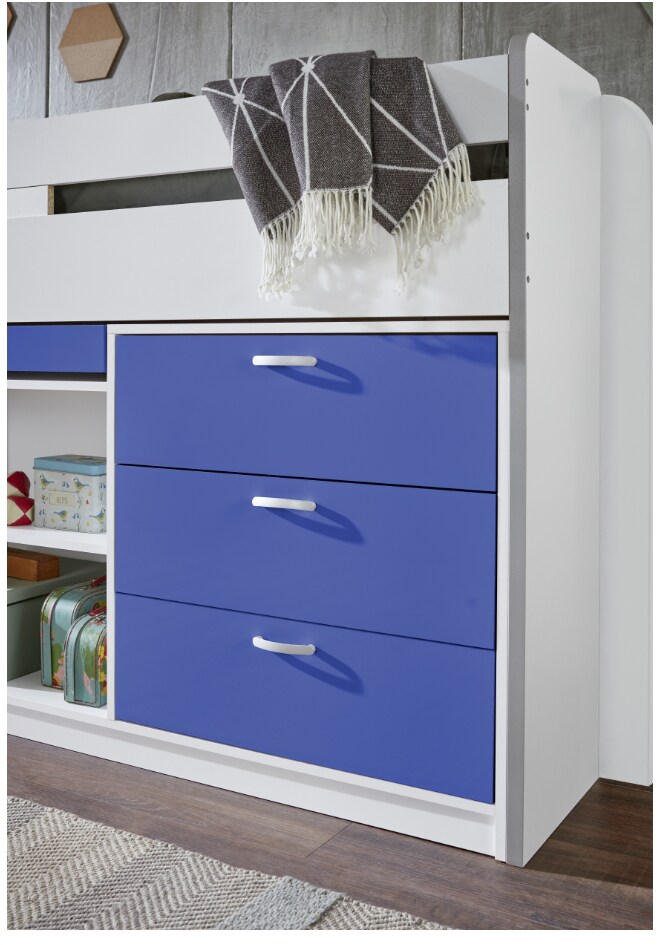 Relita - Hochbett Bonny -versch. Ausführungen -Weiß/Blau