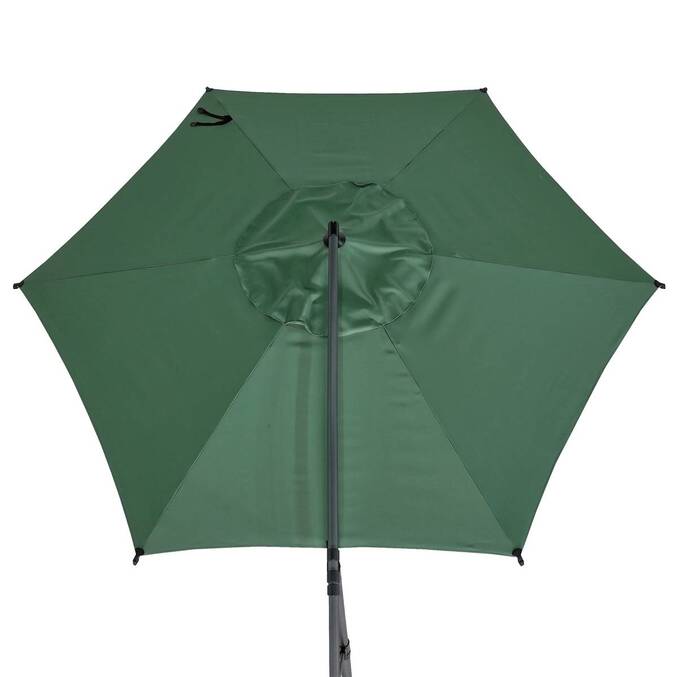 Parasol déporté rond MANOA Vert olive / Graphite