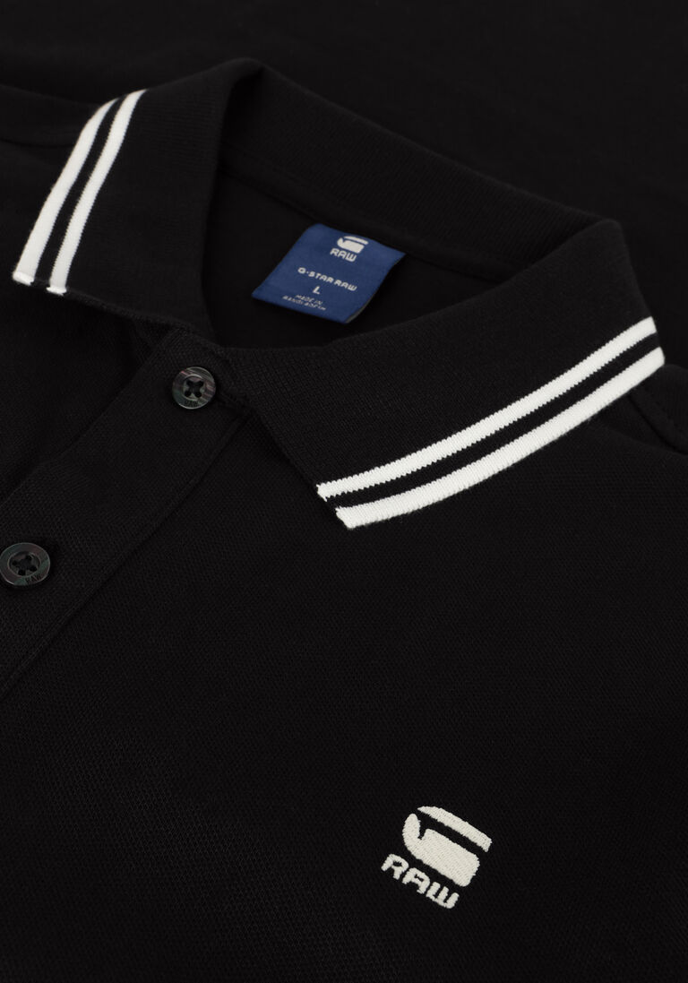 G-STAR RAW zwarte g-star raw polo dunda slim stripe polo s/s
