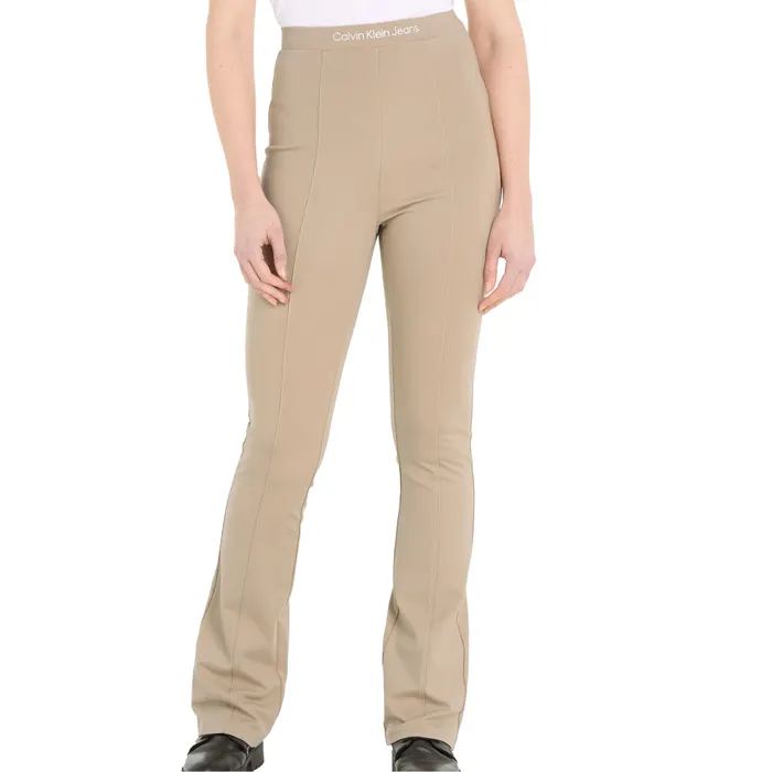 Calvin Klein Logo Elastic Milano Flared Broek Dames