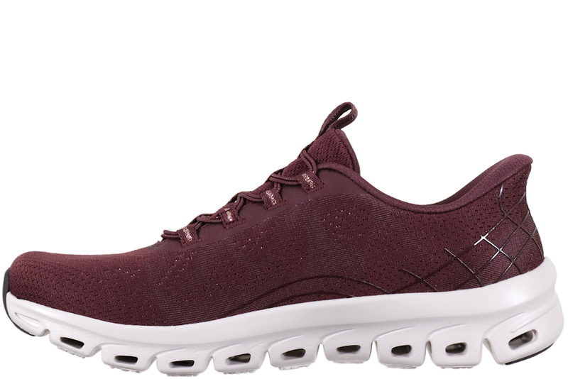 SKECHERS GLIDE-STEP ELEVATE AMAZE SLIP-INS SKO I BORDEAUX TEKSTIL