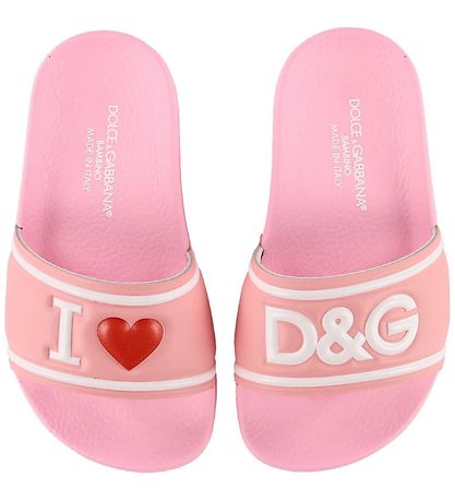 Dolce & Gabbana Bådesandaler - LyseRød m. Print