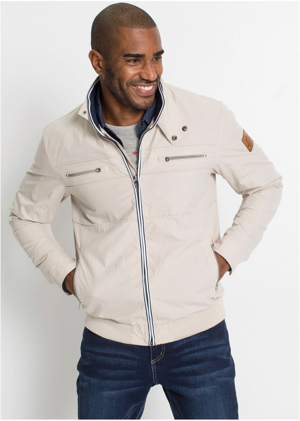Veste de mi-saison à col montant