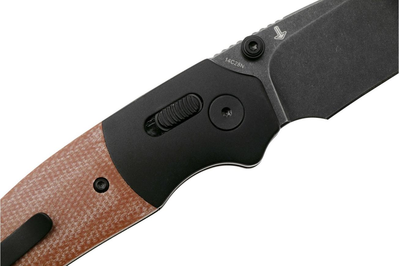 QSP Knife Vault QS157-C2 Dark Stonewashed Tan Micarta, zakmes, Jacob Lundquist Design