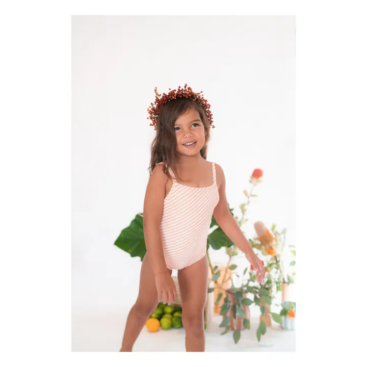 Ina Swim Maillot 1 Pièce Mara Rayé | Corail