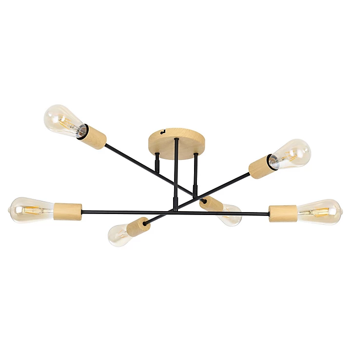 Plafonnier Belsiana E27 IP20 40W noir Dunalux
