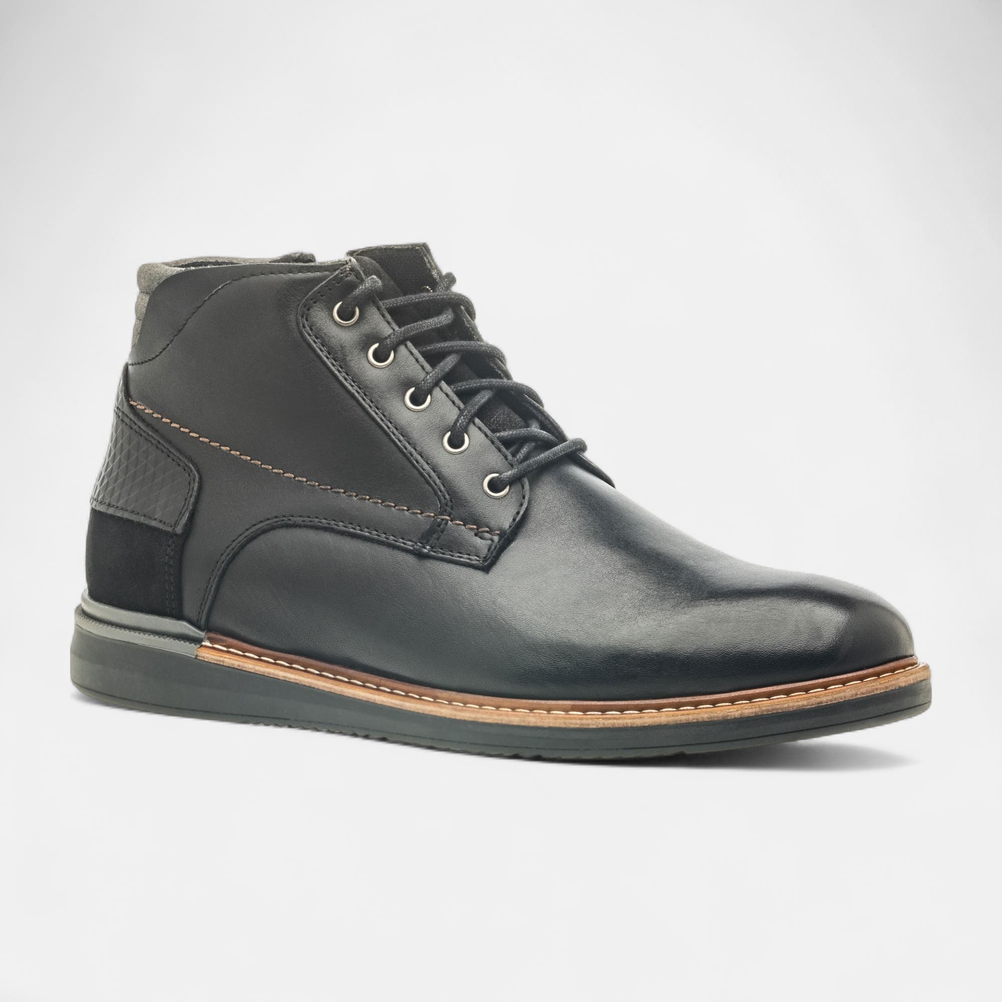 Bottines Homme en cuir noir