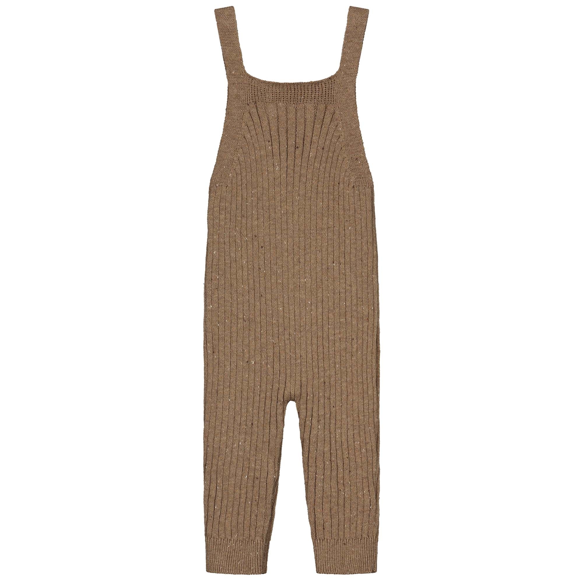 Sweet Petit Mini newborn tuinbroek mouwloos effen bruin