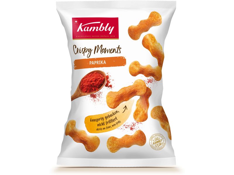 Kambly Chips Crispy Moments Paprika 130 g Schweizer Knuspersnack für den Apéro
