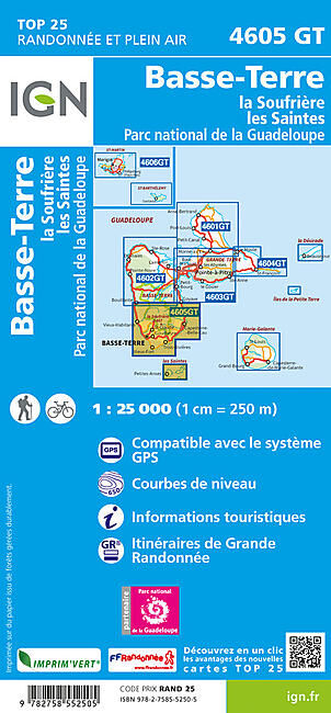 IGN - TOP25 4605GT BASSE TERRE 1 25 000