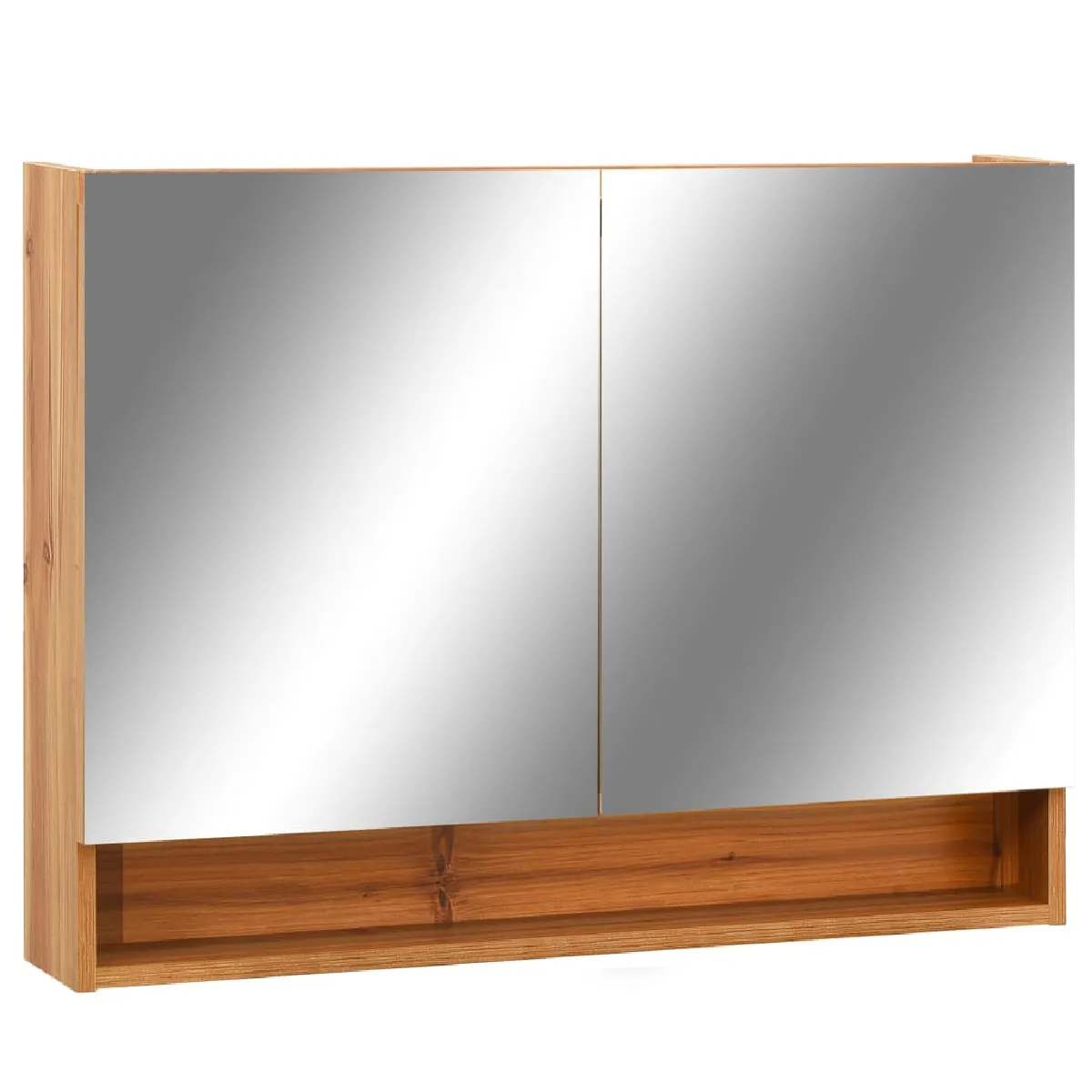 VIDAXL Armoire miroir LED chêne