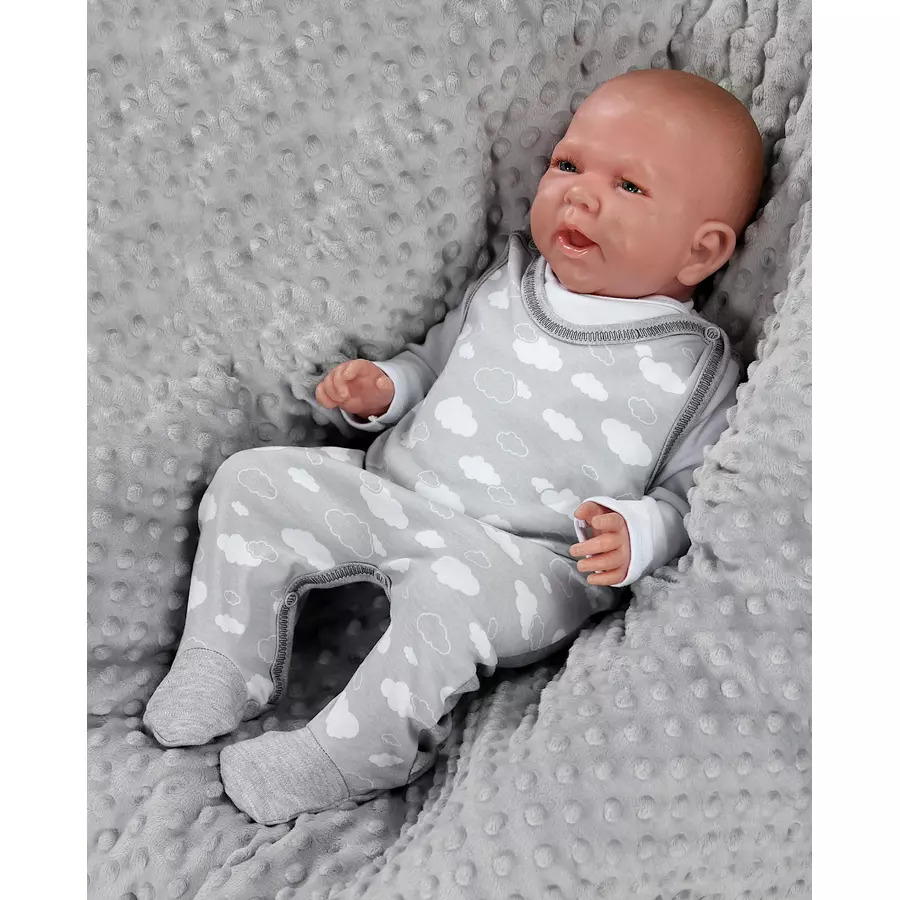 TupTam Baby Strampler Gemustert 2er Set blaugrau