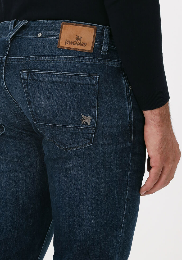 VANGUARD blauwe vanguard slim fit jeans v7 rider steel blue wash