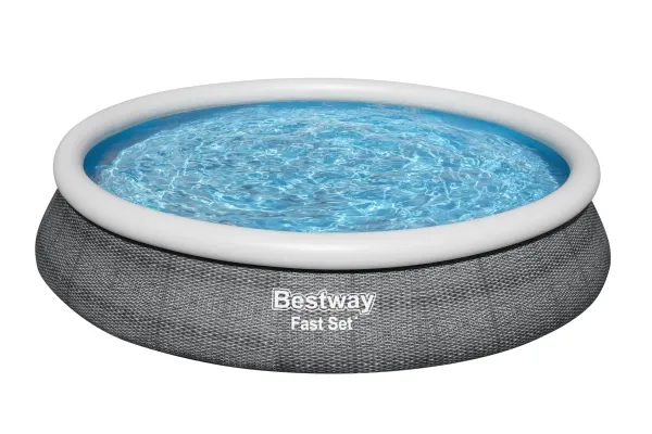 Bestway Fast Set 57313-4, 9677 L, Oppustelig pool, Barn & voksen, Grå, 21,4 kg