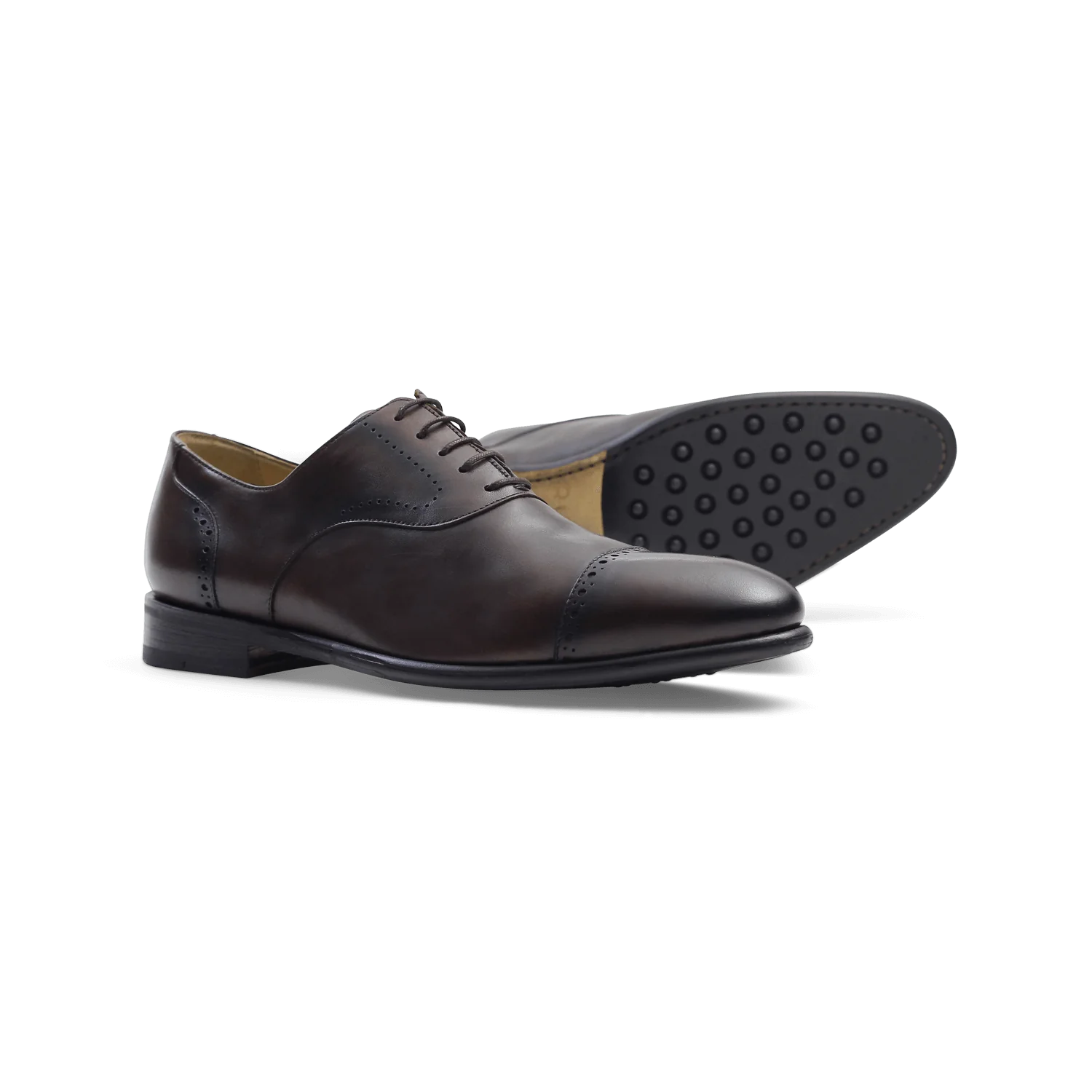 Locker-Richelieu en cuir brown