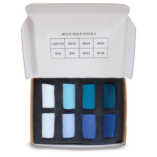 UNISON COLOUR Soft-Pastellkreiden, 8er-Sets, halbe Kreiden