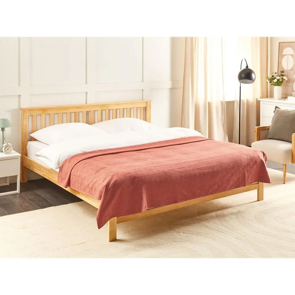 MARAKA - Bedsprei - Rood - 150 x 200 cm - Katoen