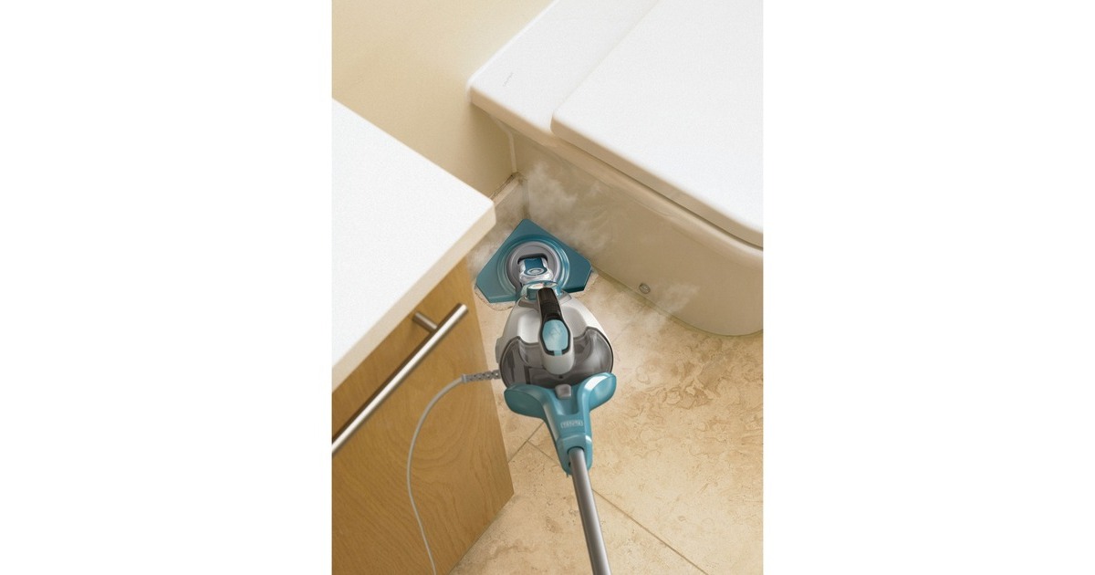 BLACK+DECKERBHSM1610DSM 1600W Steam-mop met SteaMitt, deltavoet en 15 accessoires stoomreiniger  (Wit/blauwgrijs)